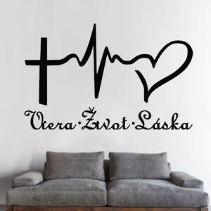 KMDESING | Drevená dekorácia na stenu - Láska a viera