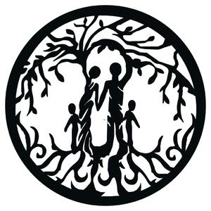 KMDESING | Drevený strom života - Rodina z deťmi