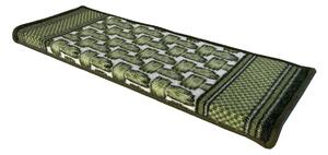 Vopi koberce Nášľapy na schody Grenoble zelený obdĺžnik, samolepiaci - 24x65 obdĺžnik (rozmer vrátane ohybu)