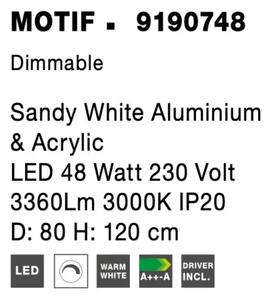 LED luster Motif 80 biele stmievateľné