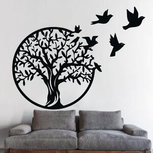 KMDESING | Drevený strom života na stenu - Vtáci