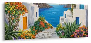 Obraz - Grécka ulička (120x50 cm)