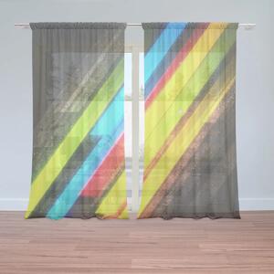 Sablio Záclony Pruhovaná abstrakcia: 2ks 150x250cm