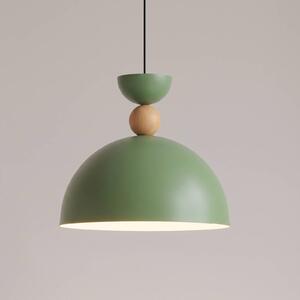 Opviq Závesné svietidlo Kure, zelené, Ø 30 cm, kov, E27, Zelená, Obývacia izba / jedáleň, kov, Závesné svietidlo