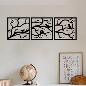 KMDESING | Drevené obraz na stenu - Vtáci na strome