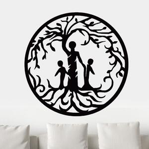 KMDESING | Drevený strom života - Otec s deťmi
