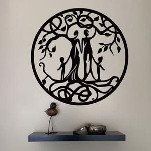 KMDESING | Drevený strom života na stenu - Rodinka