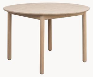 Rozkladací okrúhly jedálenský stôl z dubového dreva Derrymore, Ø 120 cm