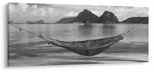 Obraz - Hojdacia sieť na pláži (120x50 cm)