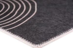 Antracitovosivý umývateľný koberec 80x150 cm – Vitaus