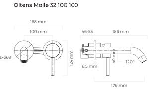 Oltens Molle umývadlová batéria podomietková chrómová 32100100