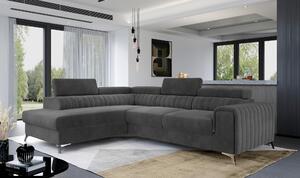 ROHOVÁ SEDAČKA, textil, antracitová MID.YOU - Sedačky, Online Only