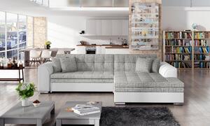 ROHOVÁ SEDAČKA, textil, sivá, biela MID.YOU - Sedačky, Online Only