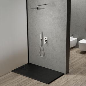 Oltens Bergytan obdĺžniková sprchová vanička 140x80 cm čierna 15106300