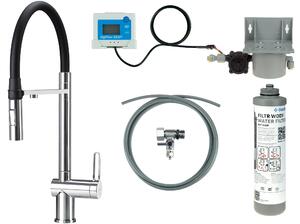 Deante Drezová batéria Magnetic s flexibilným ramenkom a sprchou v komplete s filtrom vody - BRMF075M, chróm