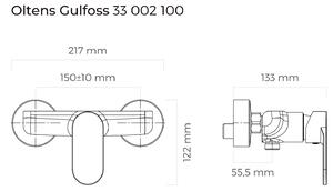 Oltens Gulfoss sprchová batéria nástenná chrómová 33002100