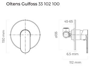 Oltens Gulfoss sprchová batéria podomietková chrómová 33102100