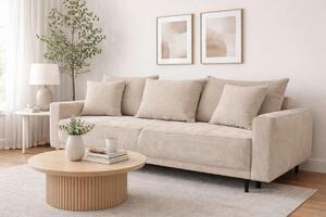 ROZKLADACIA POHOVKA, textil, béžová MID.YOU - Sedačky, Online Only