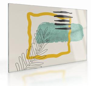 Sklenený obraz - Abstraktné listy N⁰2 (70x50 cm)