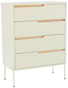 KOMODA, dub, sivobiela, 80/105/40 cm Carryhome - Komody, Online Only