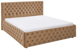 ČALÚNENÁ POSTEĽ, 140/200 cm, svetlohnedá home24 - Online Only spálne, Online Only