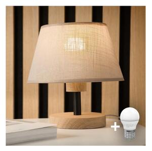 Brilagi - LED Stolná lampa ANTHONY 1xE14/40W/230V dub/béžová
