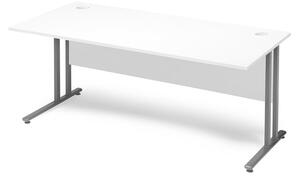 Kancelársky pracovný stôl FLEXUS, rovný, 1600x800 mm, biela