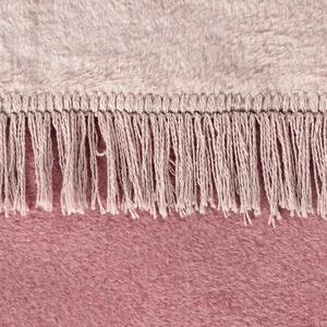 Dekorstudio Luxusná obojstranná akrylová deka DUO so strapcami - ružová Rozmer deky: 150x200cm