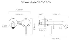 Oltens Molle umývadlová batéria podomietková zlatá 32600800