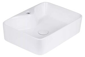 UPTrend Obdĺžnikové keramické umývadlo na dosku TORVI TR4569A, biela lesk