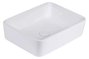 UPTrend Obdĺžnikové keramické umývadlo na dosku AURA TR4565, biela lesk