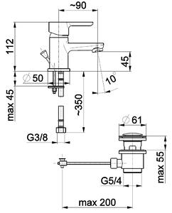 KFA Armatura Granat umývadlová batéria stojanková chrómová 5522-815-00