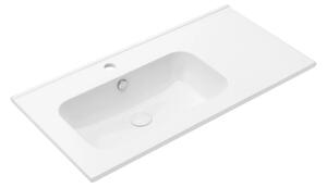 UPTrend Obdĺžnikové keramické umývadlo do nábytku/zápustné do dosky VENTA 90L UP410-900L, biela lesk