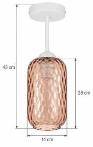 BRILAGI - LED Prisadený luster R GLASS 1xE27/60W/230V pr. 14 cm biela/dýmovo-hnedá