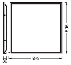 Osram - LED podhľadový panel ESSENTIAL LED/50W/230V 3000/4000/6500K 60x60 cm UGR<19