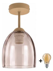 BRILAGI - LED Prisadený luster R GLASS 1xE27/60W/230V pr. 17cm béžová/dymová béžová