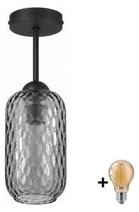 BRILAGI - LED Prisadený luster R GLASS 1xE27/60W/230V pr. 14 cm čierna/dymovo sivá