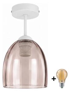 BRILAGI - LED Prisadený luster R GLASS 1xE27/60W/230V pr. 17cm biela/dymovo-béžová