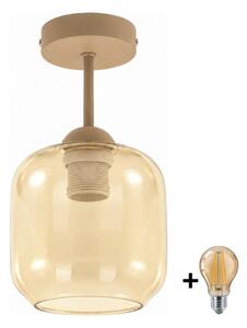 BRILAGI - LED Prisadený luster R GLASS 1xE27/60W/230V pr. 14cm béžová/dymová béžová