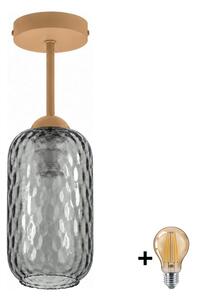 BRILAGI - LED Prisadený luster R GLASS 1xE27/60W/230V priemer 14 cm béžová/dymová sivá