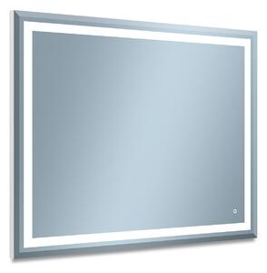Venti Willa zrkadlo 100x80 cm odĺžnikový s osvetlením strieborná 5907459662177