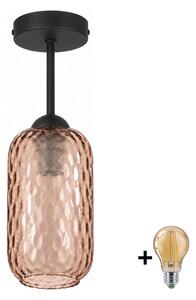 BRILAGI - LED Prisadený luster R GLASS 1xE27/60W/230V priemer 14 cm čierna/dymová hnedá
