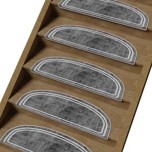 Sivé nášľapy na schody v súprave 16 ks 20x65 cm Plain – Vitaus