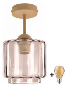 BRILAGI - LED Prisadený luster R GLASS 1xE27/60W/230V pr. 15cm béžová/dymová béžová