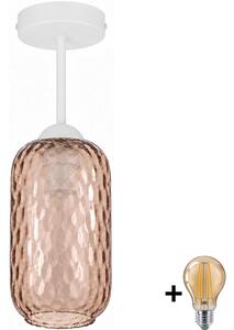 BRILAGI - LED Prisadený luster R GLASS 1xE27/60W/230V pr. 14 cm biela/dýmovo-hnedá