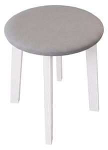 Taburet KUBE pr. 36 cm biela/šedá