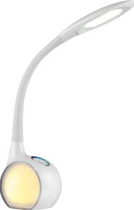 Globo 58278 LED stolná lampa Tarron 1x5W | 280L | 5500K | RGB - dotykový stmievač, osvetlený podstavec, fixácia farby, biela