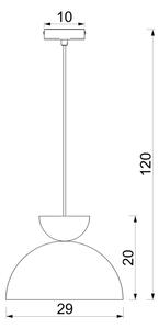 Závesné svietidlo na lane NEVIS 1xE27/15W/230V priemer 29 cm krémové