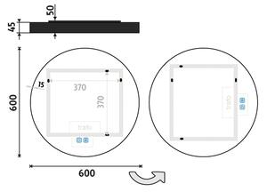 NIMCO ZPC 31000RVX-90 - LED podsvietené kúpeľňové zrkadlo 3000-6500K 60 cm IP44
