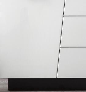 ŠIROKÁ KOMODA, čierna, biela s vysokým leskom, 160/80/43,6 cm Livetastic - Obývacie zostavy, Online Only